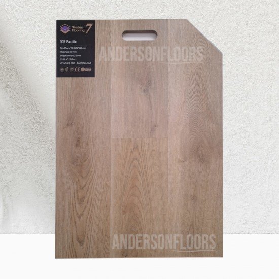 Woden Flooring Garnet Collection 7mm SPC Vinyl - 105 Pacific Woden Flooring Garnet Collection 7mm SPC Vinyl - 105 Pacific